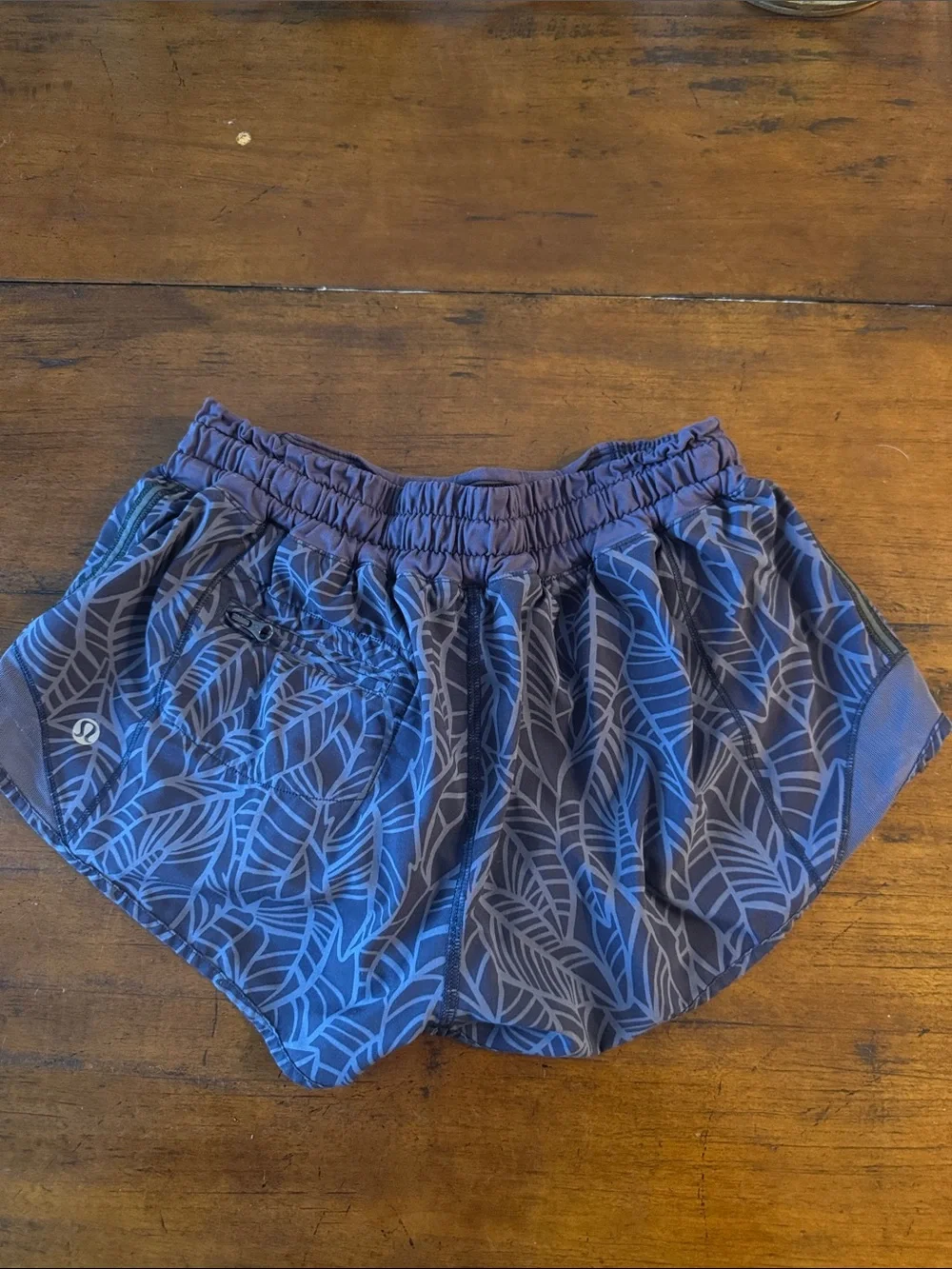 lululemon athletica Lavender Leaf-Print Athletic Shorts